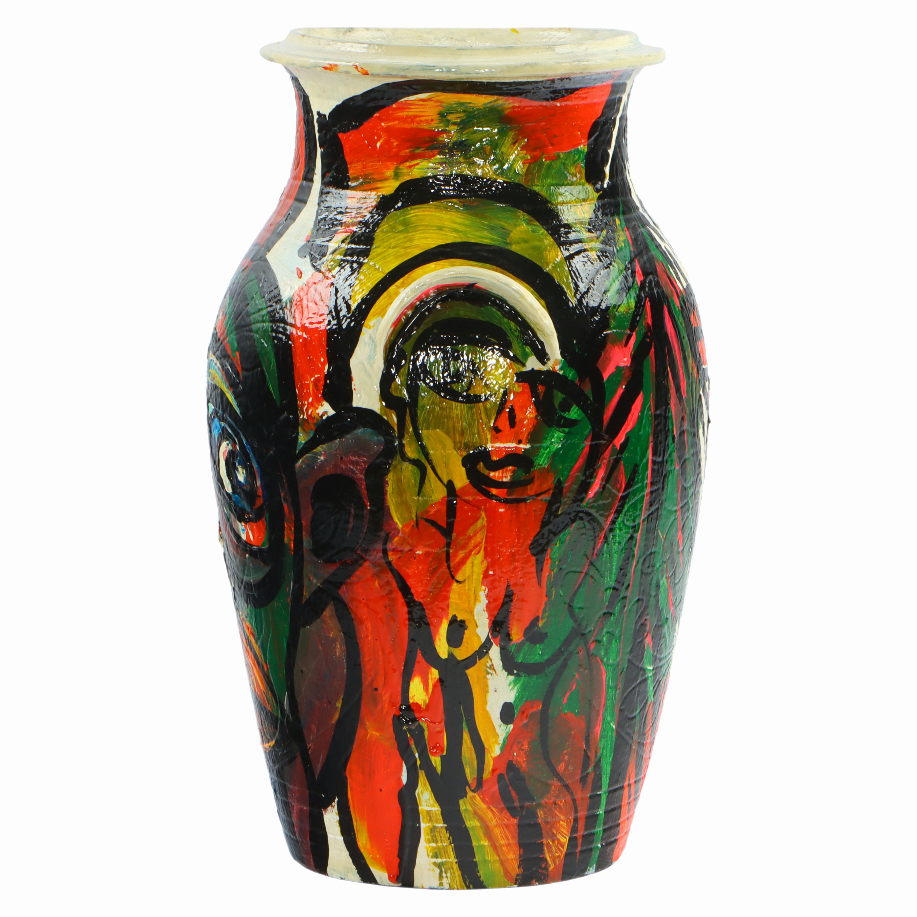 Image 27044896 - Peter Robert Keil, Kunstobjekt Vase, 1983, ohne Titel, ca. 46x28x27 cm, ca. 6,2 kg, ...