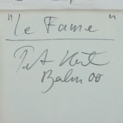 27044817a - Peter Robert Keil, 2000, Berlin, Rückseite mit Titel: ´La Femme´, ca. 40x30 cm, ...