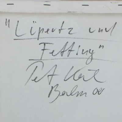 27044819a - Peter Robert Keil, 2000, Berlin, Rückseite mit Titel: ´Lüpertz und Fetting´, ca. 40x30 ...