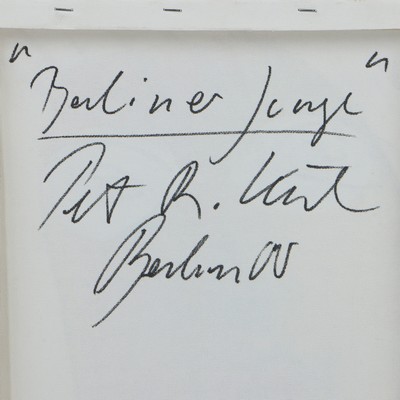 27044824a - Peter Robert Keil, 2000, Berlin, Rückseite mit Titel: ´Berliner Junge´, ca. 40x30 cm, ...