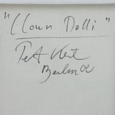 27044825a - Peter Robert Keil, 2000, Berlin, Rückseite mit Titel: ´Clown Dolli´, ca. 40x30 cm, ...