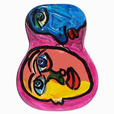 27044880b - Peter Robert Keil, Kunstobjekt Gitarrenkörper, Hamburg, Titel: ´Auf der Reeperbahn´, ...