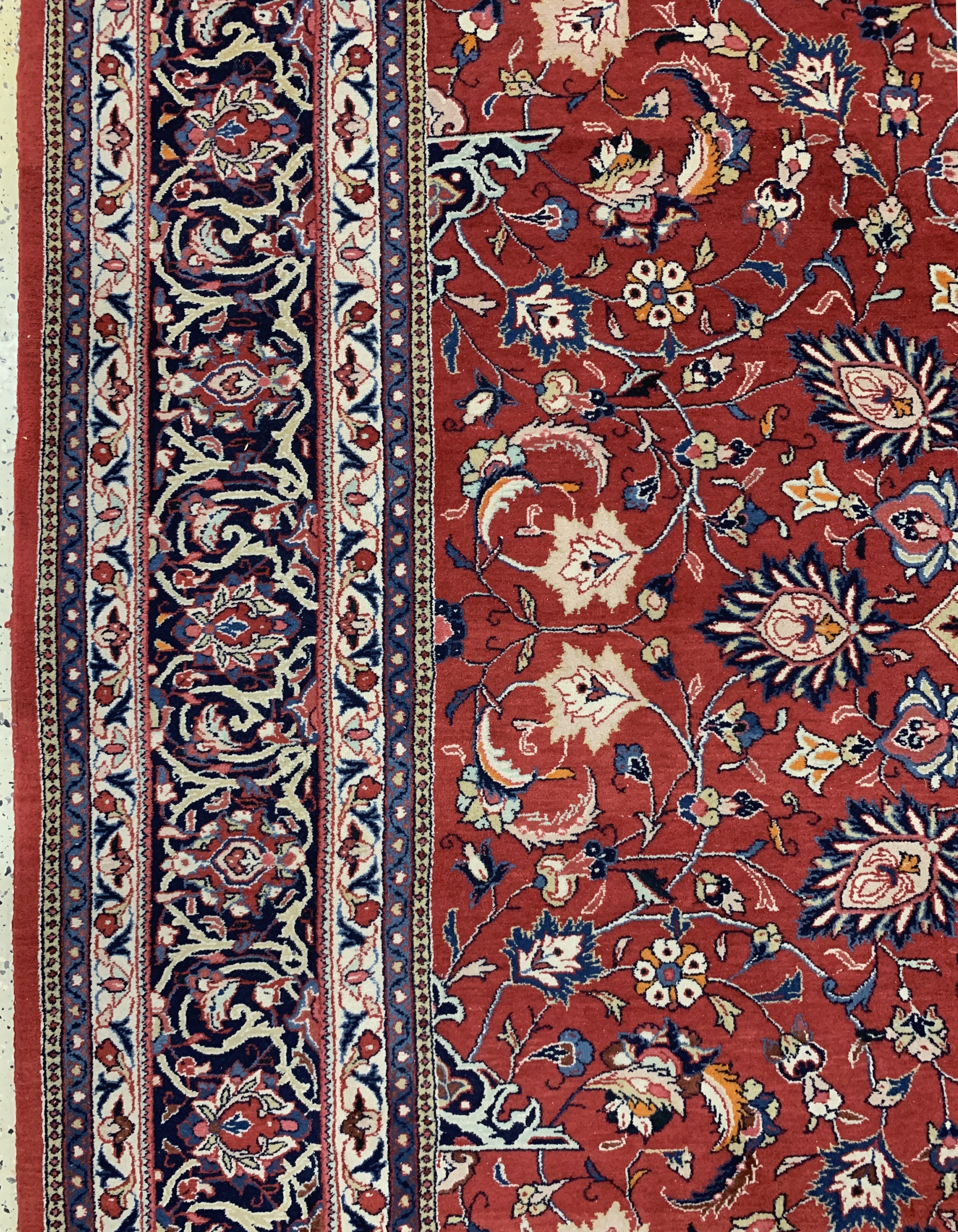Detail e: Sarogh, Persien, Ende 20.Jhd., Wolle auf Baumwolle, ca. 367 x 270 cm, EHZ: 2, reinigungsbedürftig