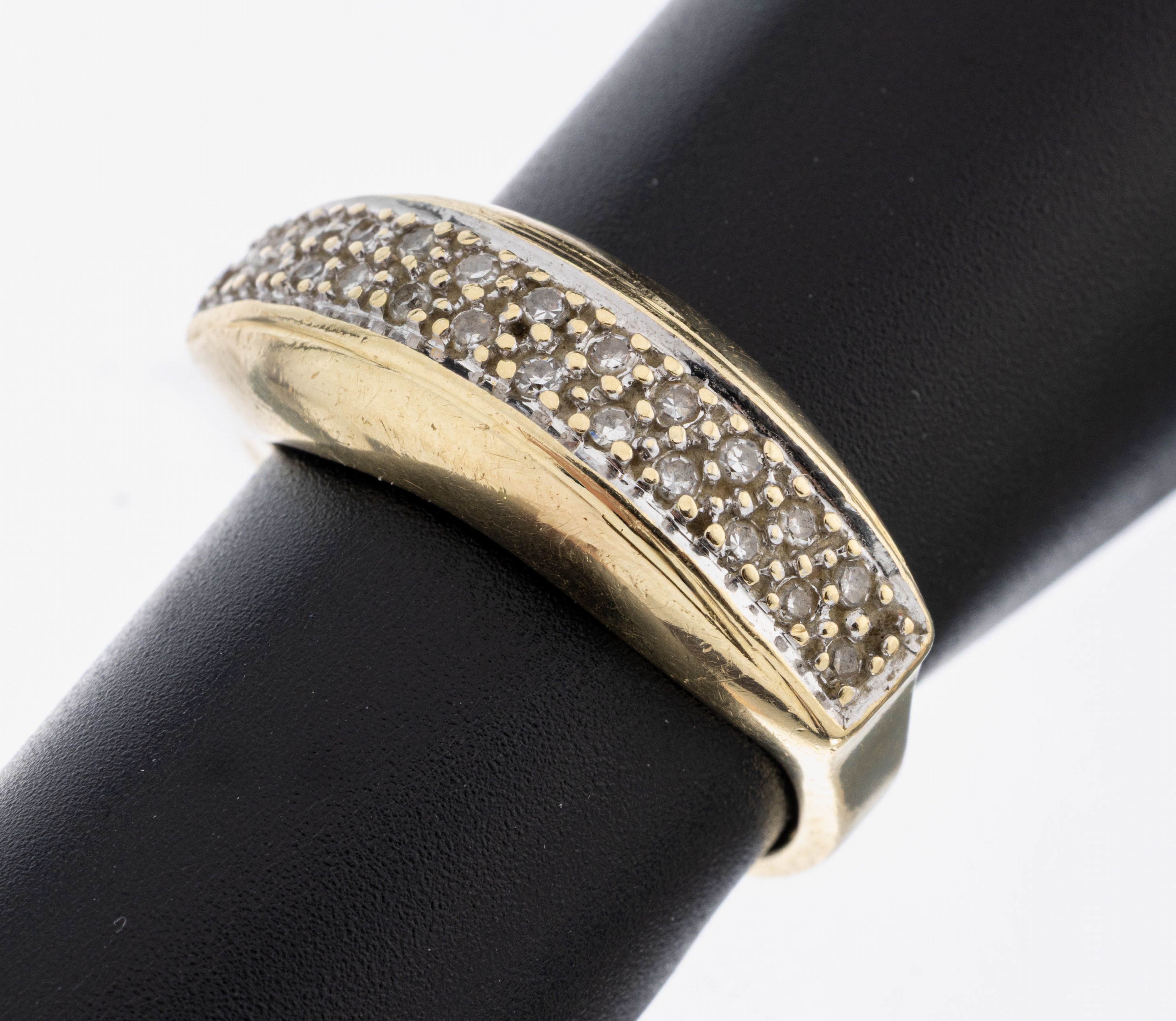 Image 27044990 - 14 kt Gold Diamant-Ring, GG 585/000, 24 8/8-Diamanten zus. ca. 0.25 ct Weiß/p, RW 57, ...