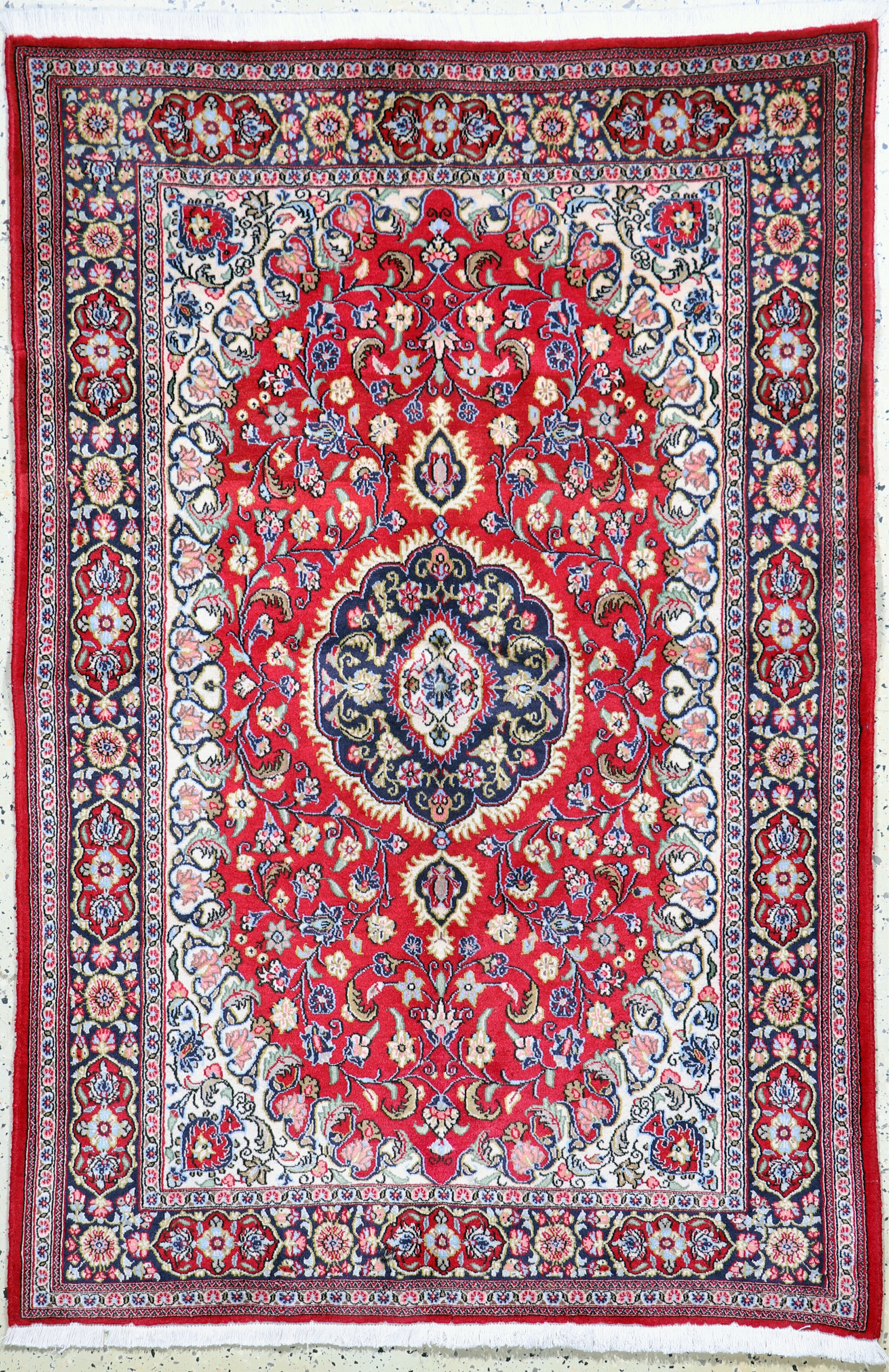 Image 27045006 - Ghom Kork, Persien, Ende 20.Jhd, Korkwolle auf Baumwolle, ca. 175 x 120 cm, EHZ: 2 ...