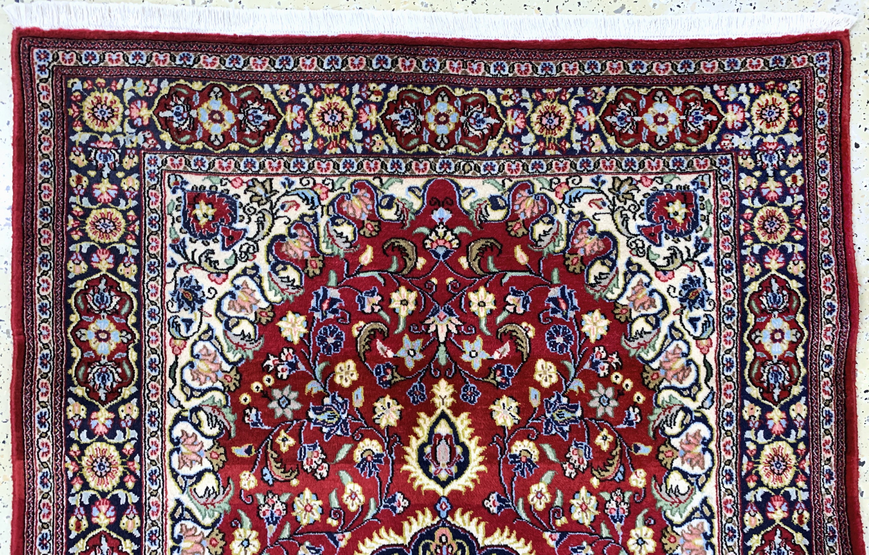 Detail a: Ghom Kork, Persien, Ende 20.Jhd, Korkwolle auf Baumwolle, ca. 175 x 120 cm, EHZ: 2