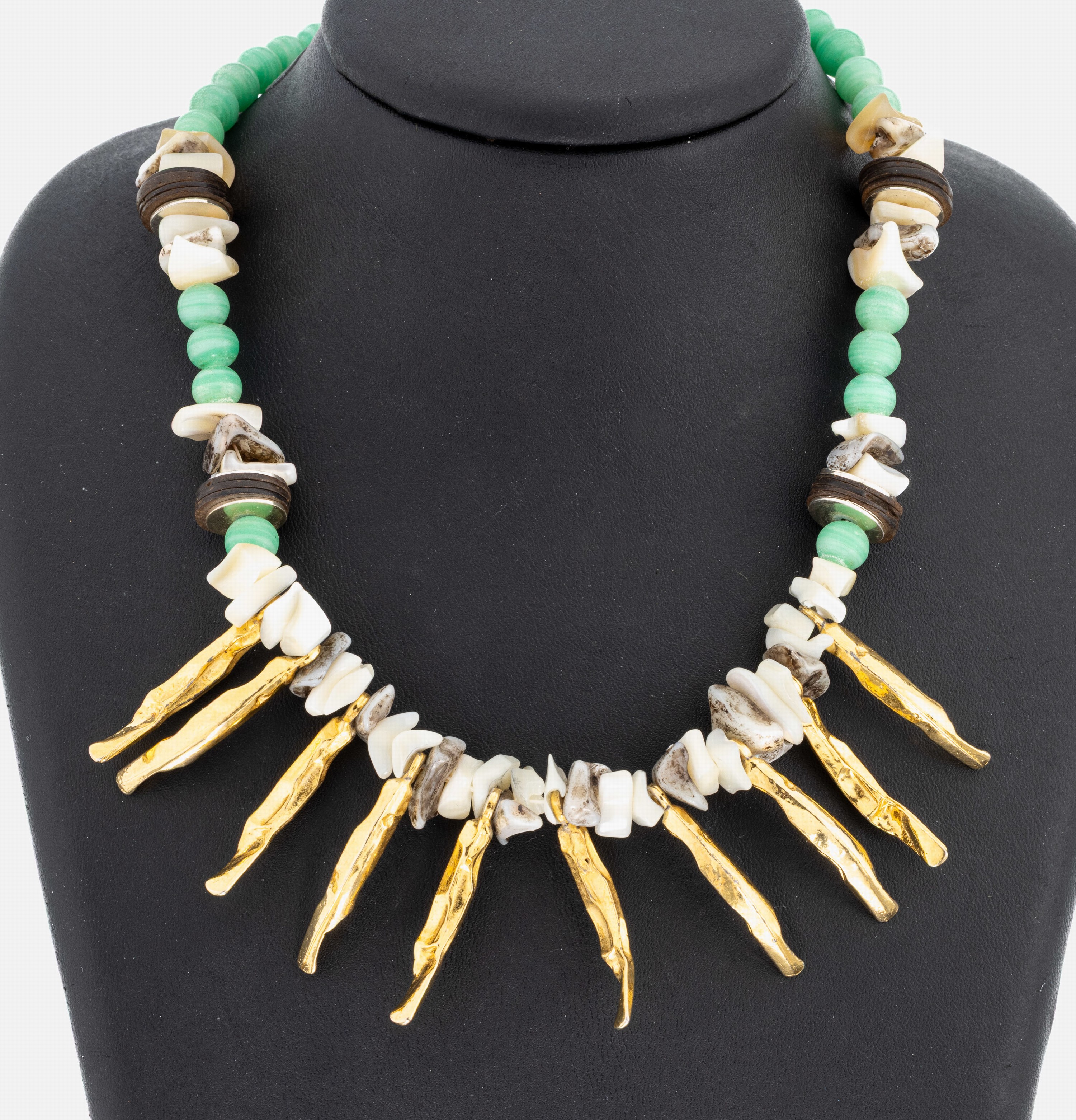 Image 27045079 - Ausgefallenes Modeschmuckcollier, ´Kenneth J. Lane/New York´, um 1960 Metall verg., ...