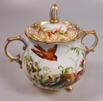 27045070h - Mokkakanne und Zuckerdose, KPM Berlin, 20.Jh. , Porzellan, Goldstaffage, feine wohl ...