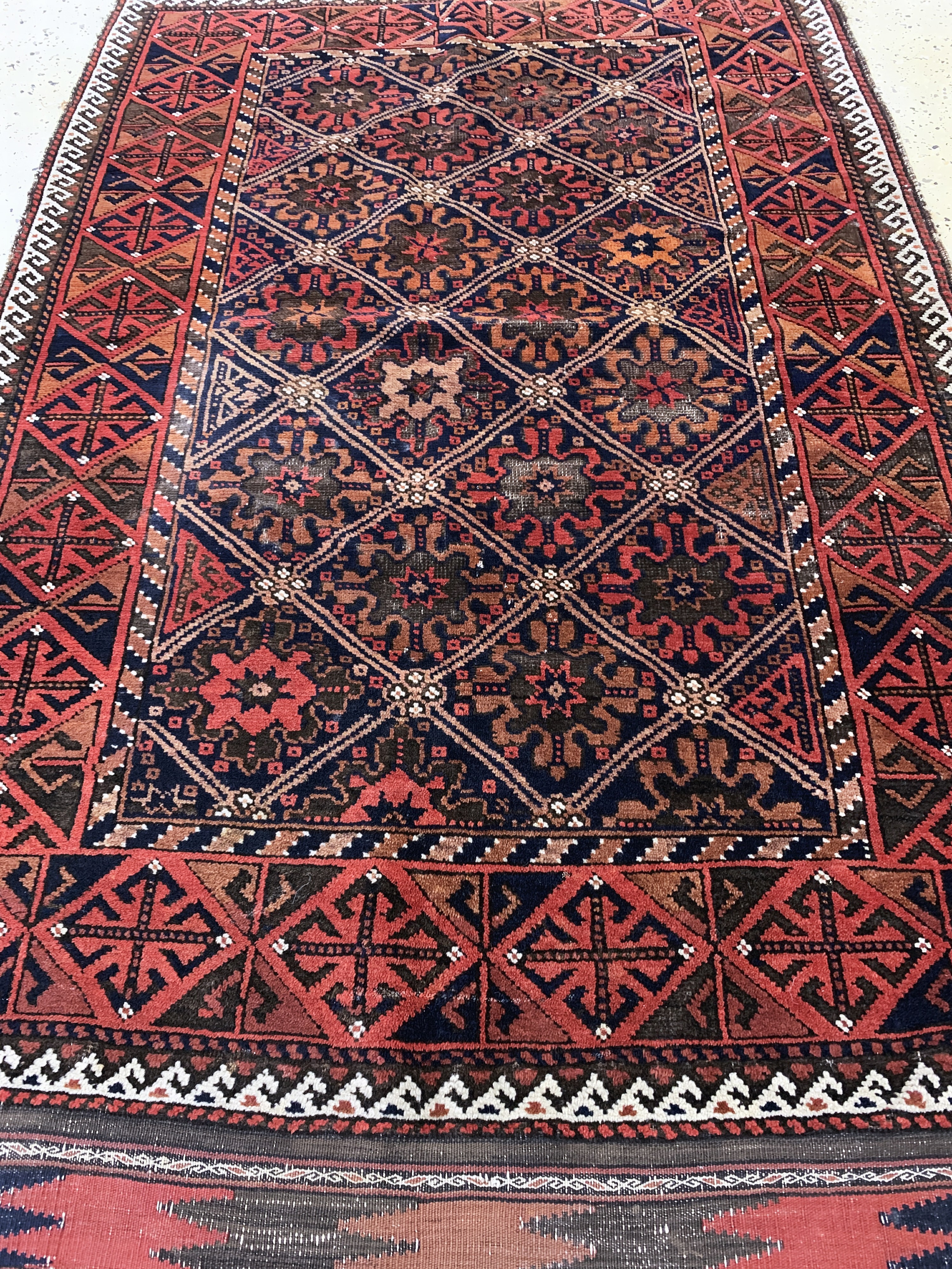 Detail g: 2 Lots Belutsch antik, Persien, 19.Jhd, Wolle auf Wolle, ca. 162 x 110 cm, EHZ: 3