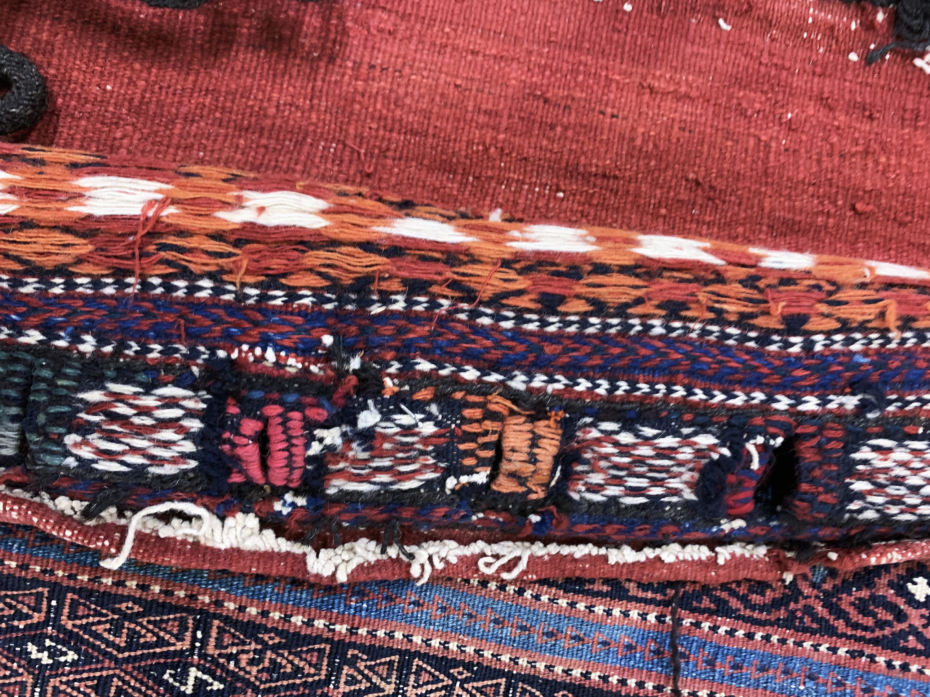 Detail f: 2 Lots Sumakh Taschen, Persien, um 1900, Wolle auf Wolle, ca. 160 x 113 cm, EHZ: 2