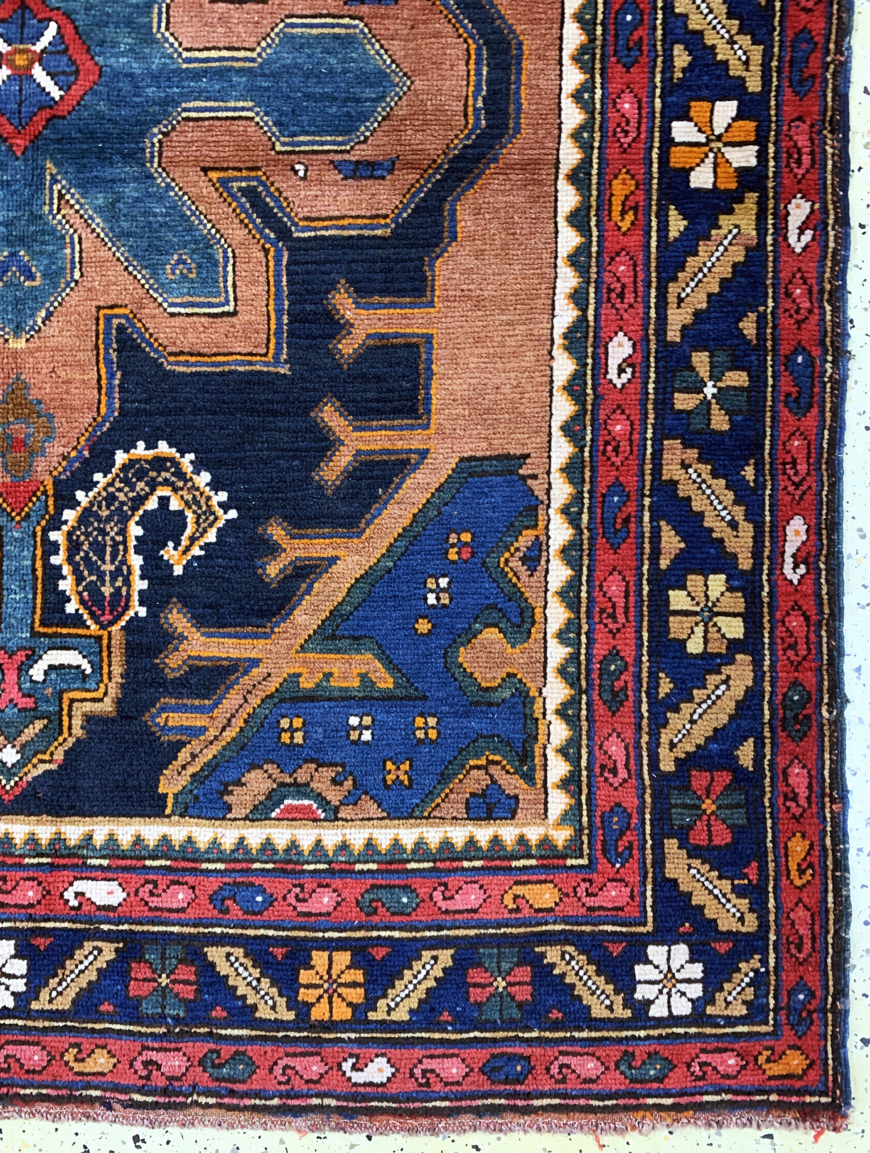 Detail a: Kazak antik, Kaukasus, um 1900, Wolle auf Wolle, ca. 180 x 146 cm, EHZ: 3