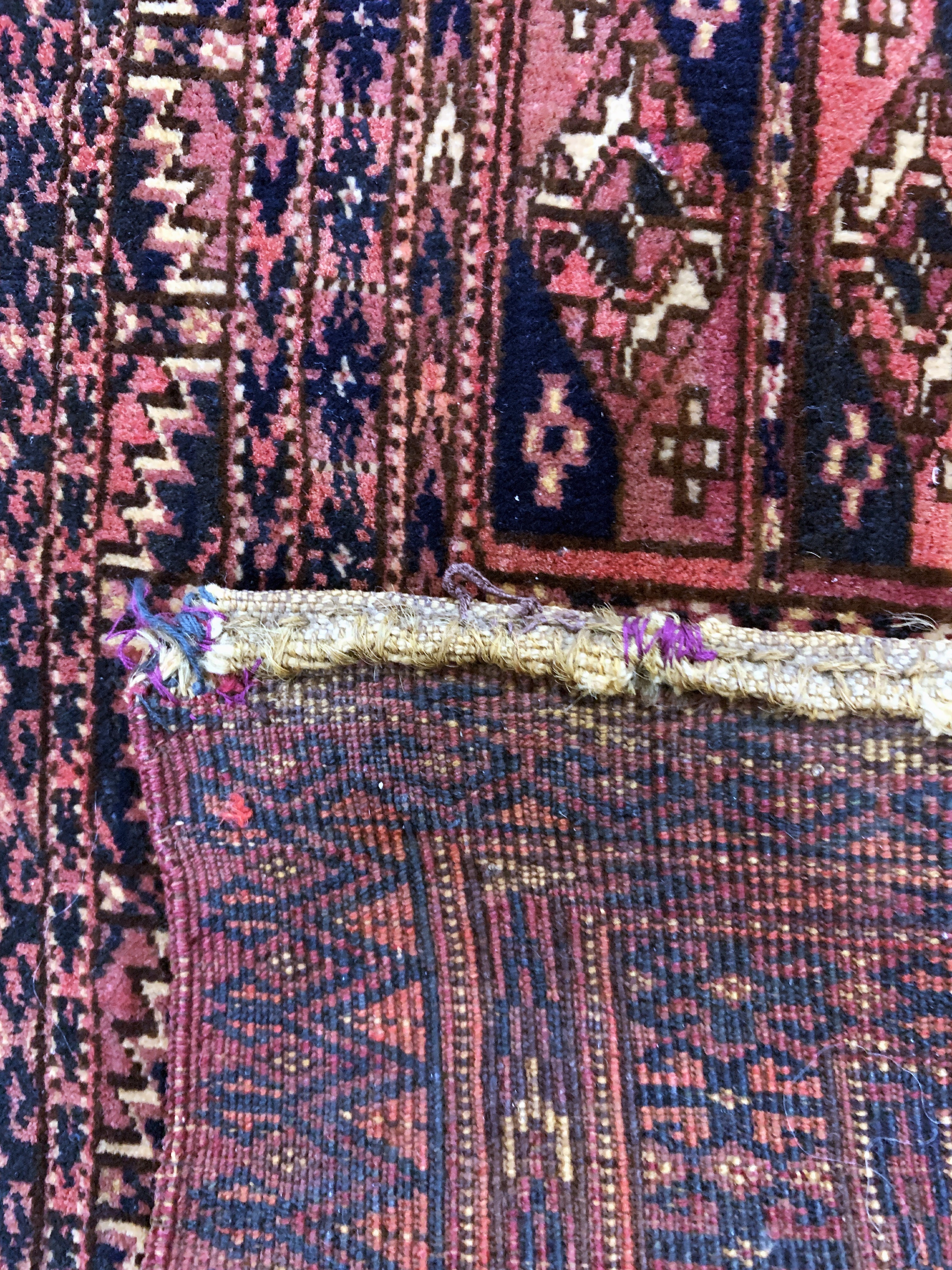Detail e: 3 Lots Asmalyk & Torba, Turkmenistan, um 1900, Wolle auf Wolle, ca. 103 x 70 cm, verfärbt, EHZ: 2