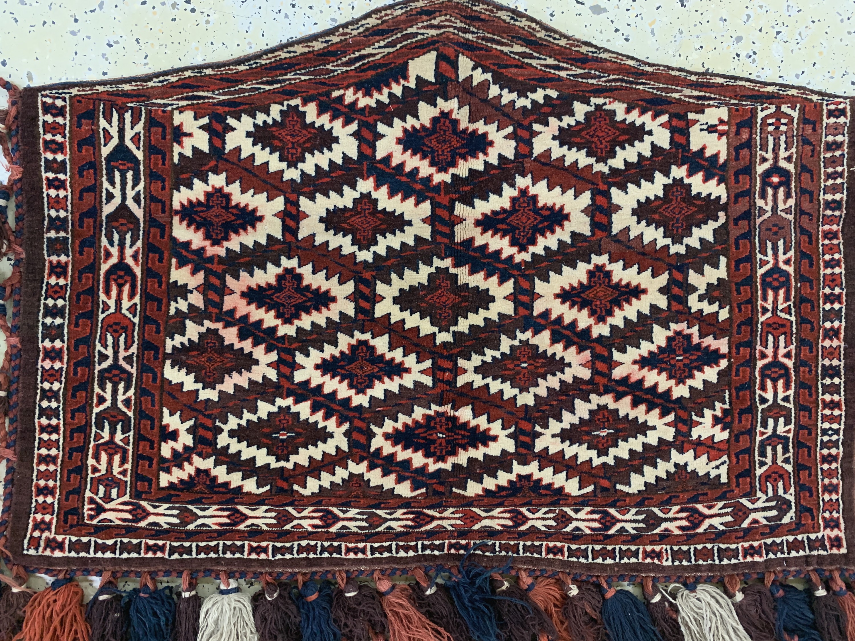 Detail f: 3 Lots Asmalyk & Torba, Turkmenistan, um 1900, Wolle auf Wolle, ca. 103 x 70 cm, verfärbt, EHZ: 2