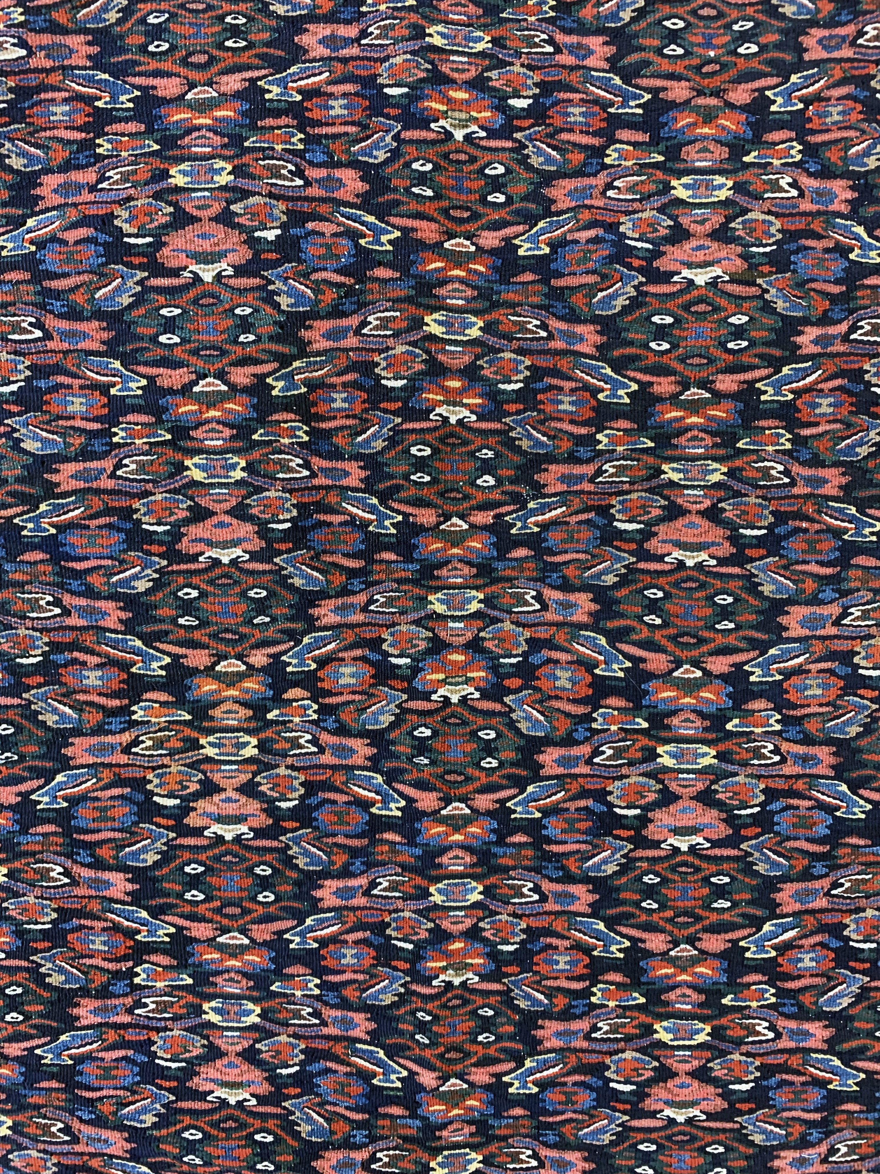 Detail d: Antike Senneh Kelim fein, Persien, 19.Jhd, Wolle auf Baumwolle, ca. 215 x 140 cm, EHZ: 2