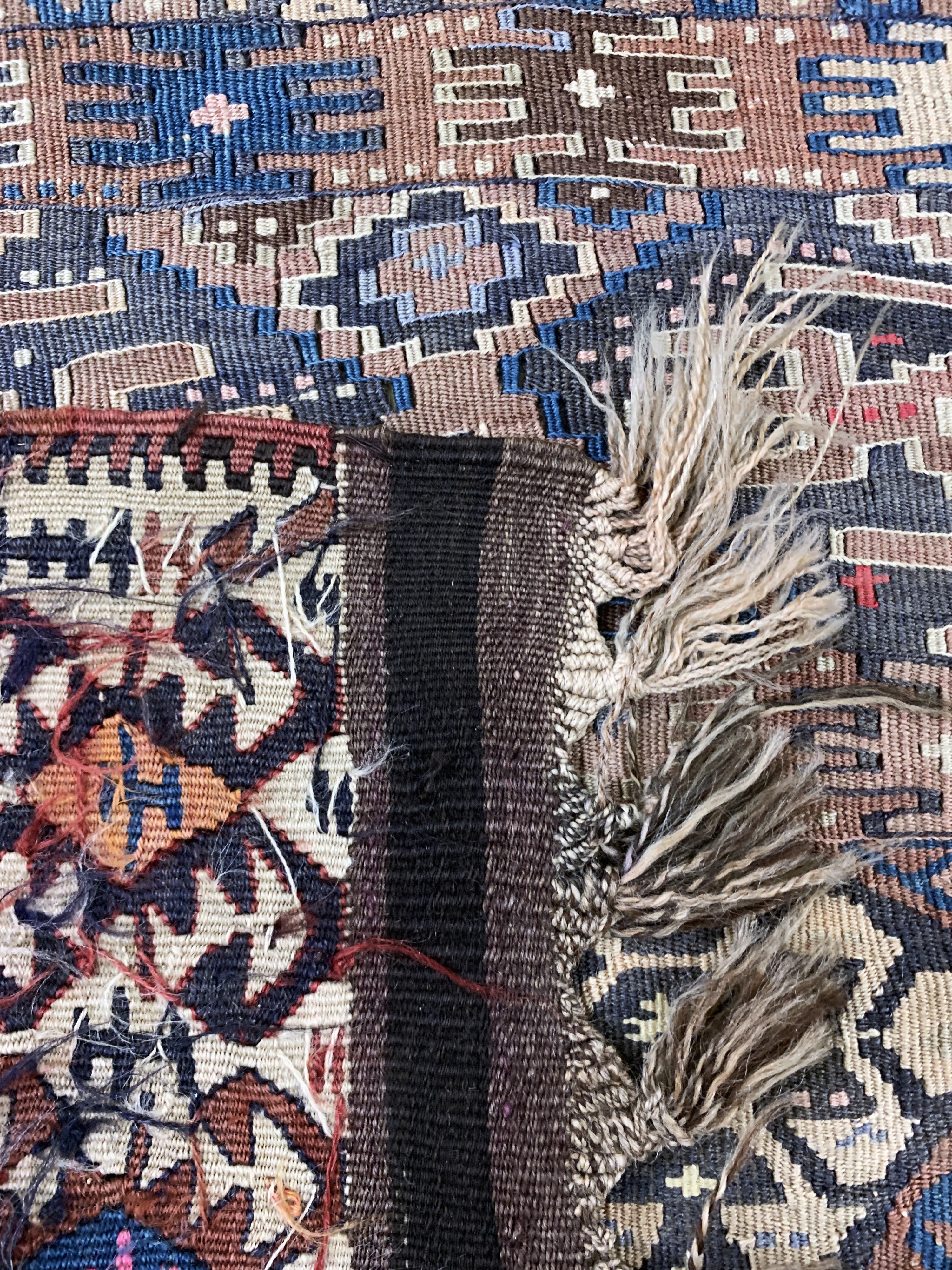 Detail f: Antiker Malatia Sumakh, Türkei, um 1900, Wolle auf Wolle, ca. 192 x 160 cm, (2 Bahnig),EHZ: 2