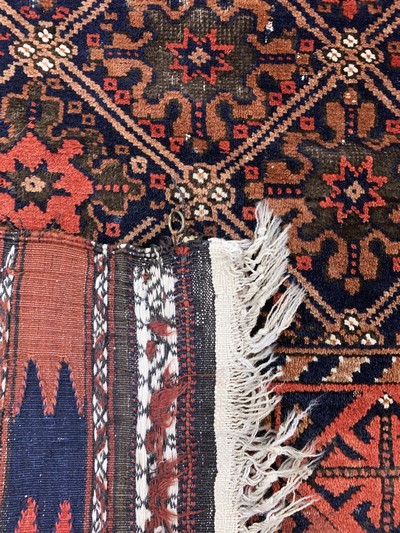 27045593h - 2 Lots Belutsch antik, Persien, 19.Jhd, Wolle auf Wolle, ca. 162 x 110 cm, EHZ: 3 ...