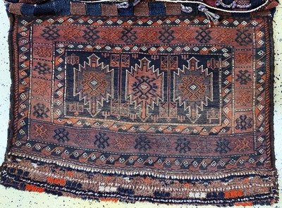 27045594b - 2 Lots Sumakh Taschen, Persien, um 1900, Wolle auf Wolle, ca. 160 x 113 cm, EHZ: 2 ...