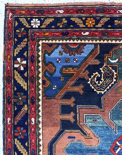 27045595c - Kazak antik, Kaukasus, um 1900, Wolle auf Wolle, ca. 180 x 146 cm, EHZ: 3 Schätzpreis: ...