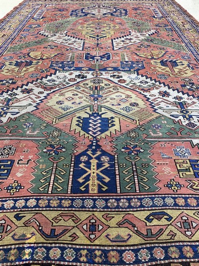 27045597i - Antiker Sumakh, Kaukasus, 19.Jhd, Wolle aufWolle, ca. 315 x 203 cm, EHZ: 2, (kleine ...