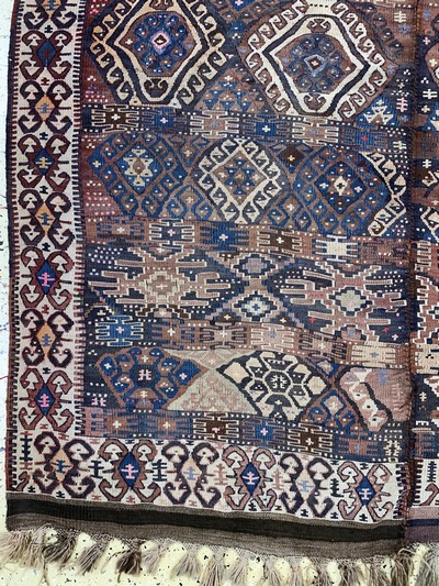 27045599b - Antiker Malatia Sumakh, Türkei, um 1900, Wolle auf Wolle, ca. 192 x 160 cm, (2 ...