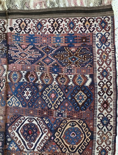 27045599d - Antiker Malatia Sumakh, Türkei, um 1900, Wolle auf Wolle, ca. 192 x 160 cm, (2 ...