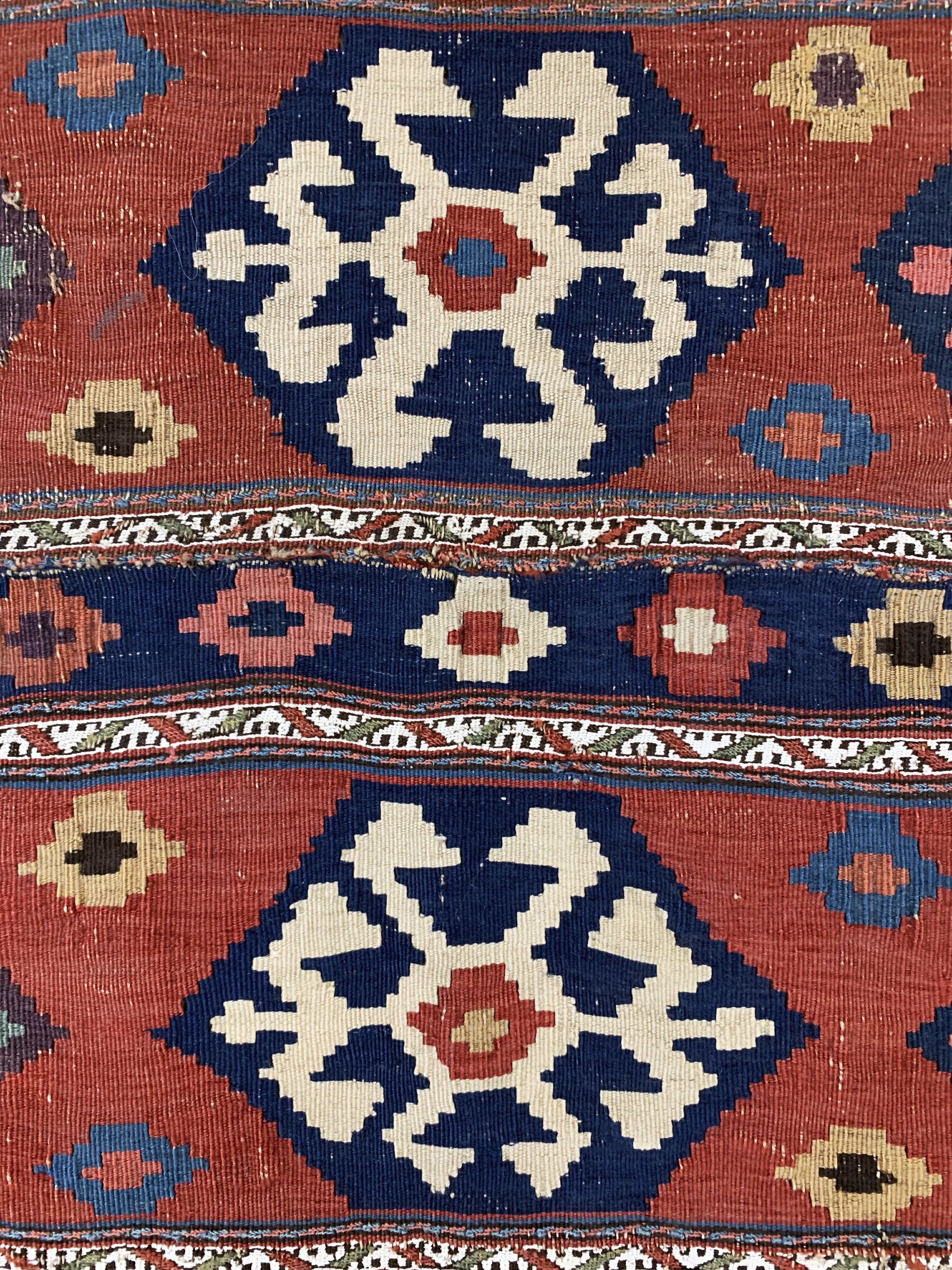 Detail c: 2 Lots Mafraschteile, Persien, 19.Jhd, Wolle auf Wolle, ca. 115 x 90 cm, EHZ: 2