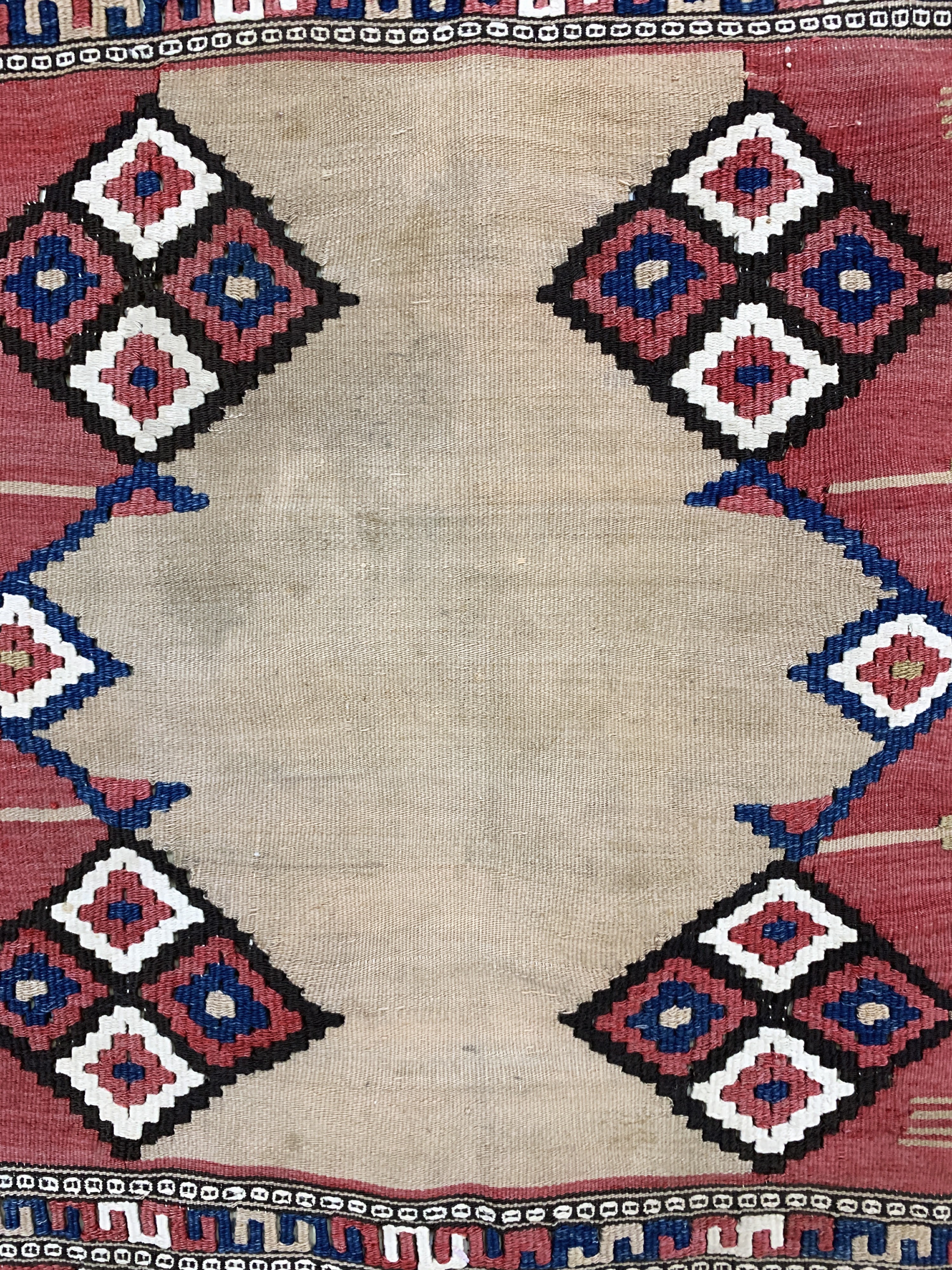 Detail f: 2 Lots Mafraschteile, Persien, 19.Jhd, Wolle auf Wolle, ca. 115 x 90 cm, EHZ: 2