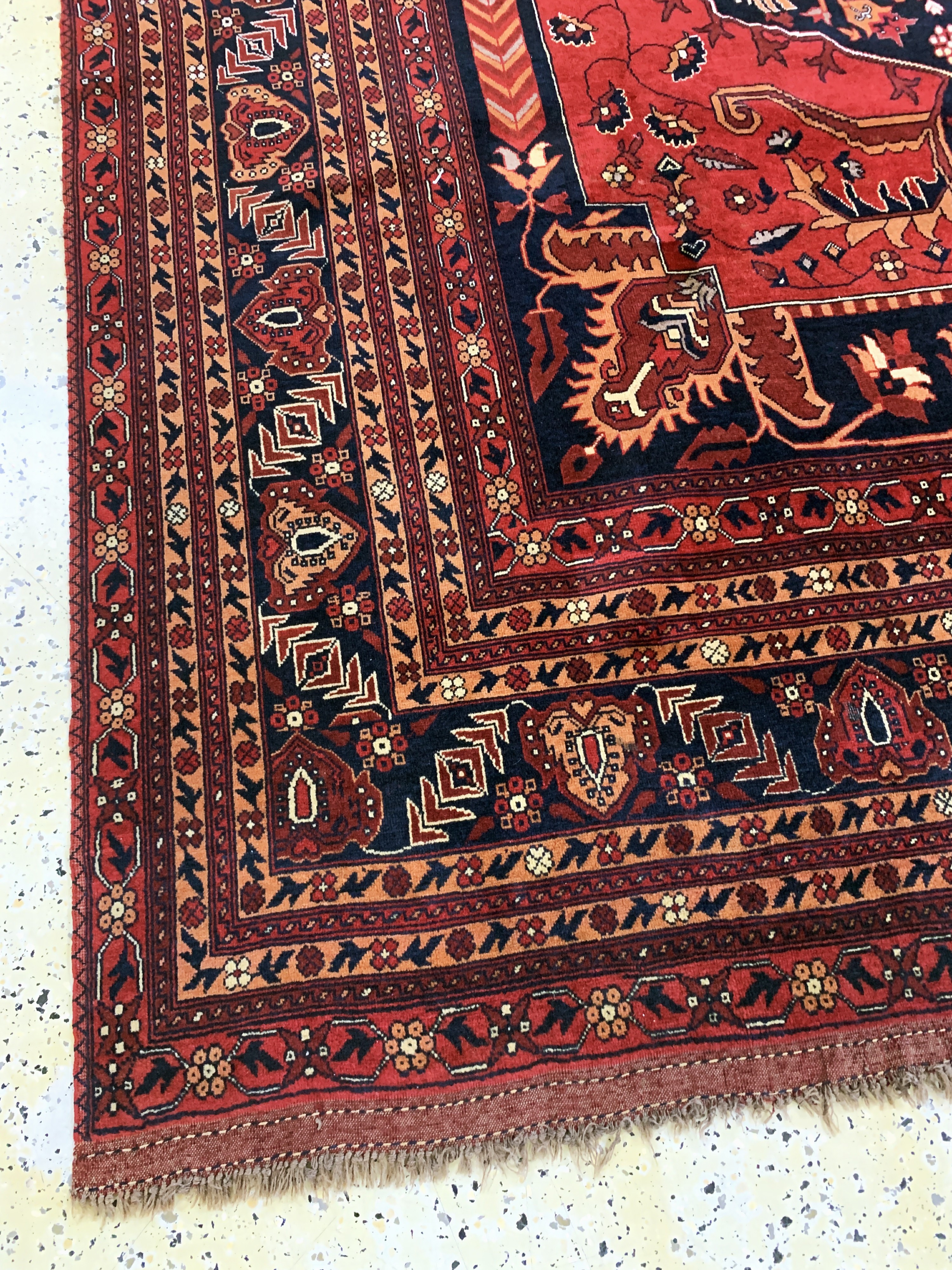 Detail e: Khalmohammadi, Afghanistan, Ende 20.Jhd, Wolle auf Wolle, ca. 290 x 200 cm, EHZ: 2