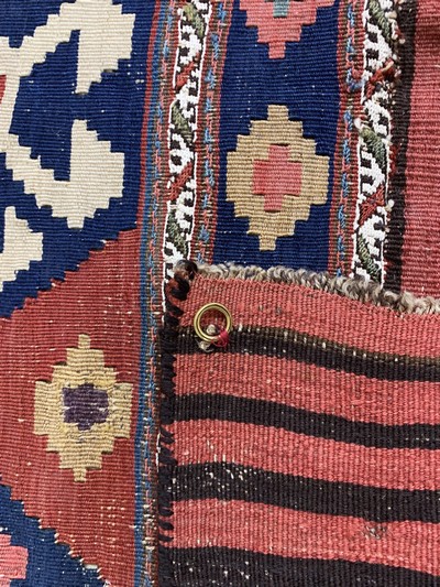 27045600d - 2 Lots Mafraschteile, Persien, 19.Jhd, Wolle auf Wolle, ca. 115 x 90 cm, EHZ: 2 ...