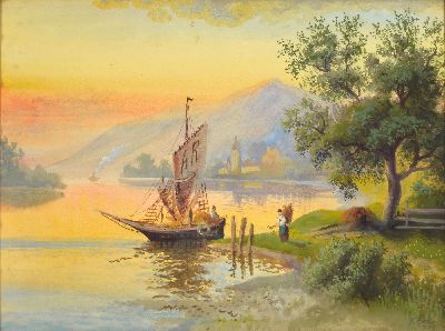 27045601a - H. Rohr, Pseudonym des Karl Kaufmann, 1843 Neplachowice-1905 Wien, Paar Aquarelle, ´Am ...