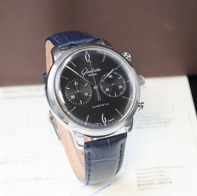 27045675b - GLASHÜTTE Senator Sixties Herrenchronograph in Stahl, Automatik, beids. vergl. Geh., ...