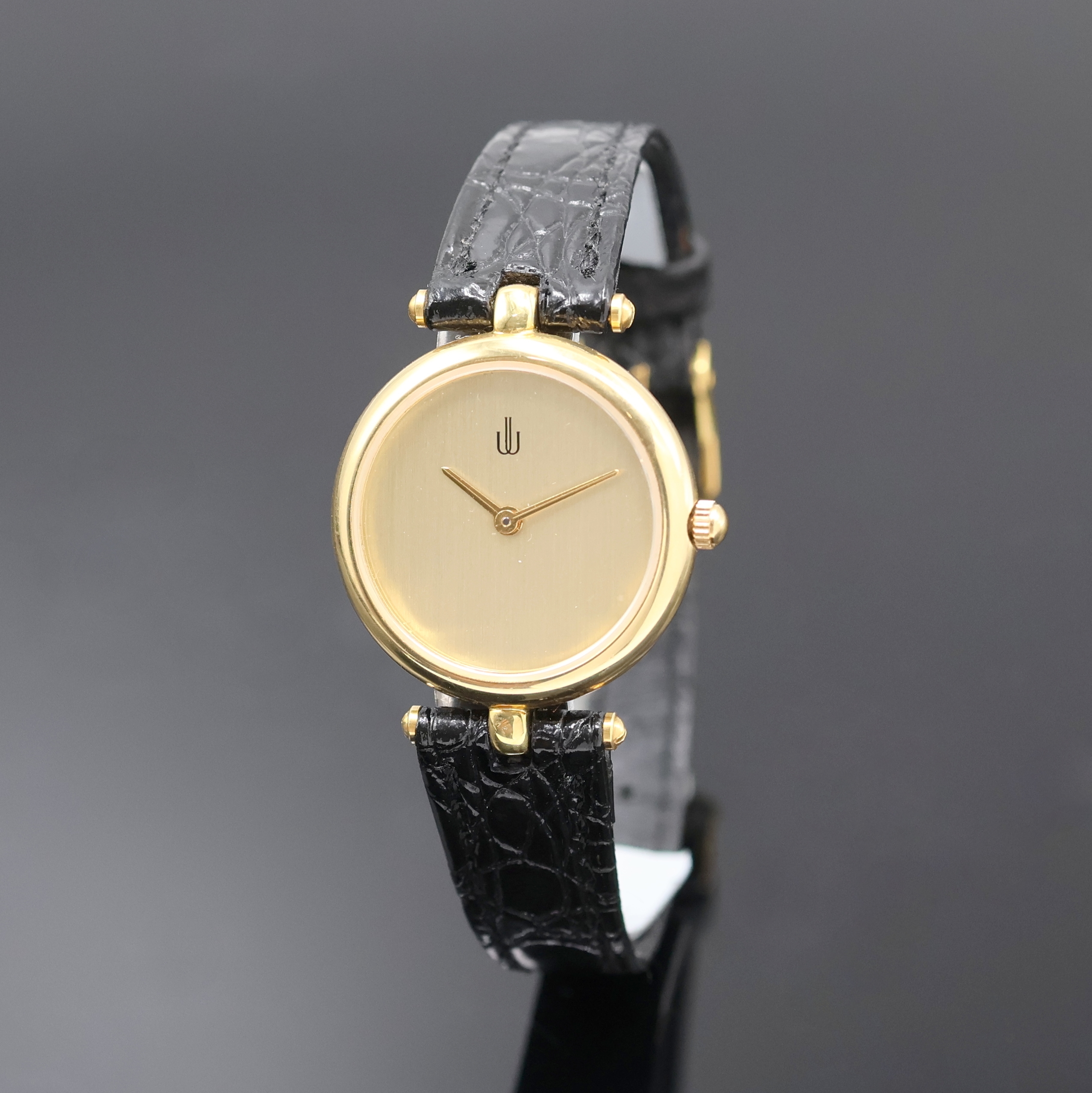 Image 27045756 - Damenarmbanduhr in GG 750/000, quarz, 2-teil. Geh., Boden aufgedr., gold. Zifferbl., ...