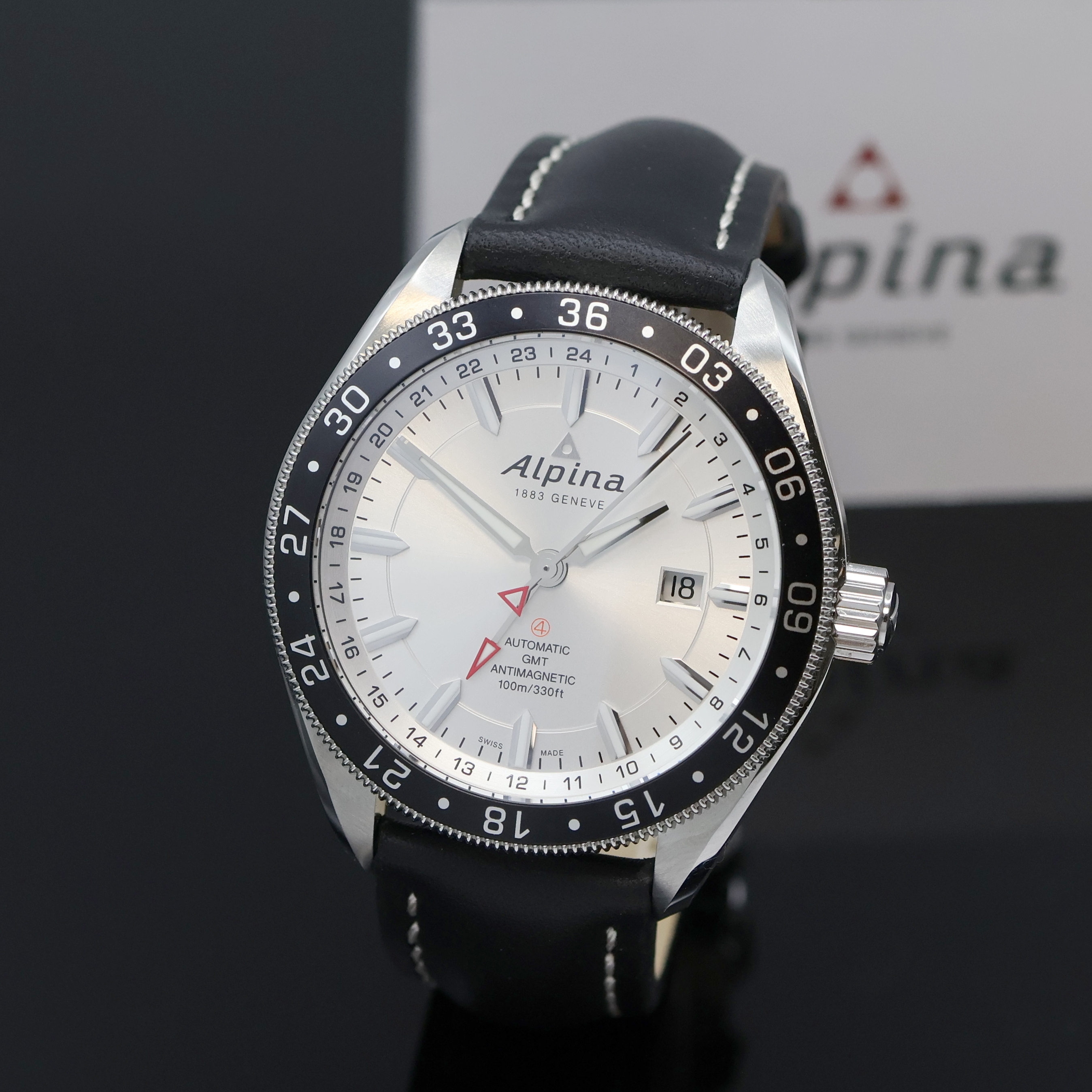 Image 27045759 - ALPINA Herrenarmbanduhr Alpiner GMT 4, Automatik, Edelstahlgeh., Boden & Krone verschr., ...