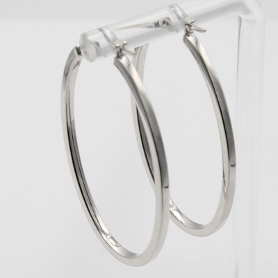 Image Paar ovale Creolen, WG 750/000, M. ca. 4x3.5 cm