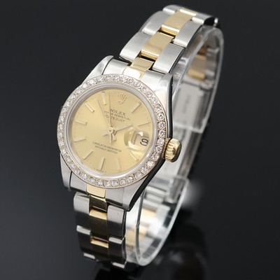 27045748a - ROLEX Oyster Perpetual Datejust Damenarmbanduhr in Stahl/Gold Referenz 69173, ...