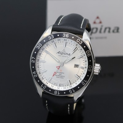 Image ALPINA Herrenarmbanduhr Alpiner GMT 4, Automatik, Edelstahlgeh., Boden & Krone verschr., ...