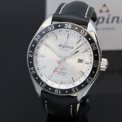 27045759a - ALPINA Herrenarmbanduhr Alpiner GMT 4, Automatik, Edelstahlgeh., Boden & Krone verschr., ...
