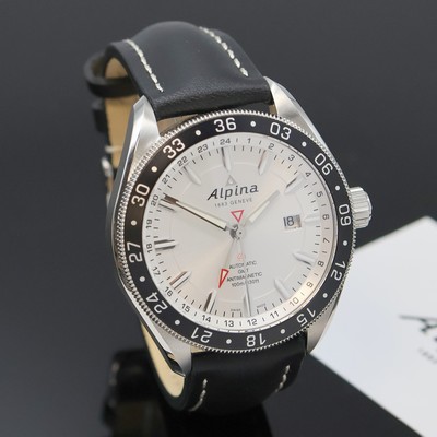 27045759d - ALPINA Herrenarmbanduhr Alpiner GMT 4, Automatik, Edelstahlgeh., Boden & Krone verschr., ...