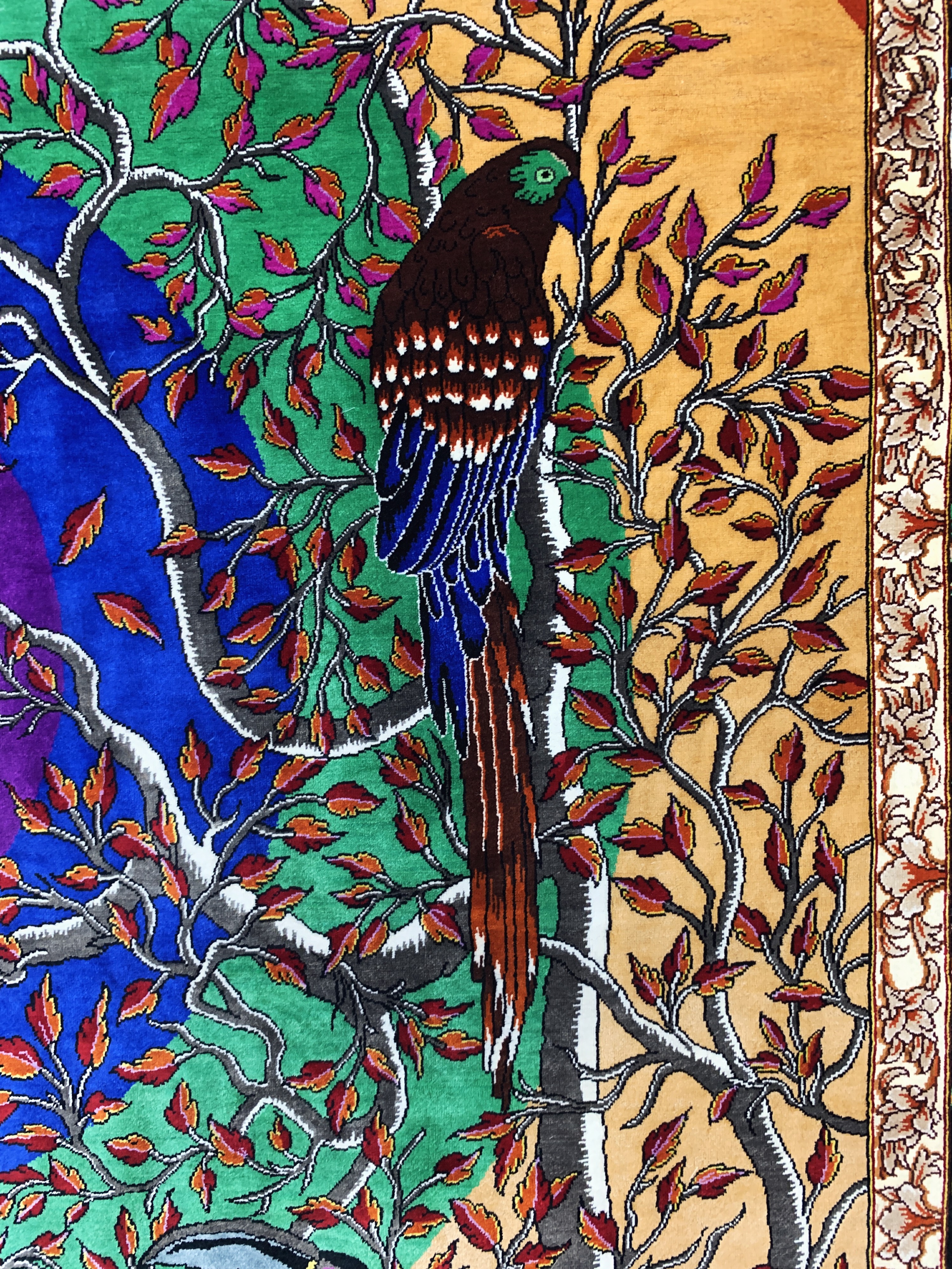 Detail f: Ghom Seide fein signiert, Persien, ca. 20 Jahre, reine Naturseide, ca. 155 x 100 cm, ca.1,0 Mio. Kn/qm, (Sehr guter Zustand)