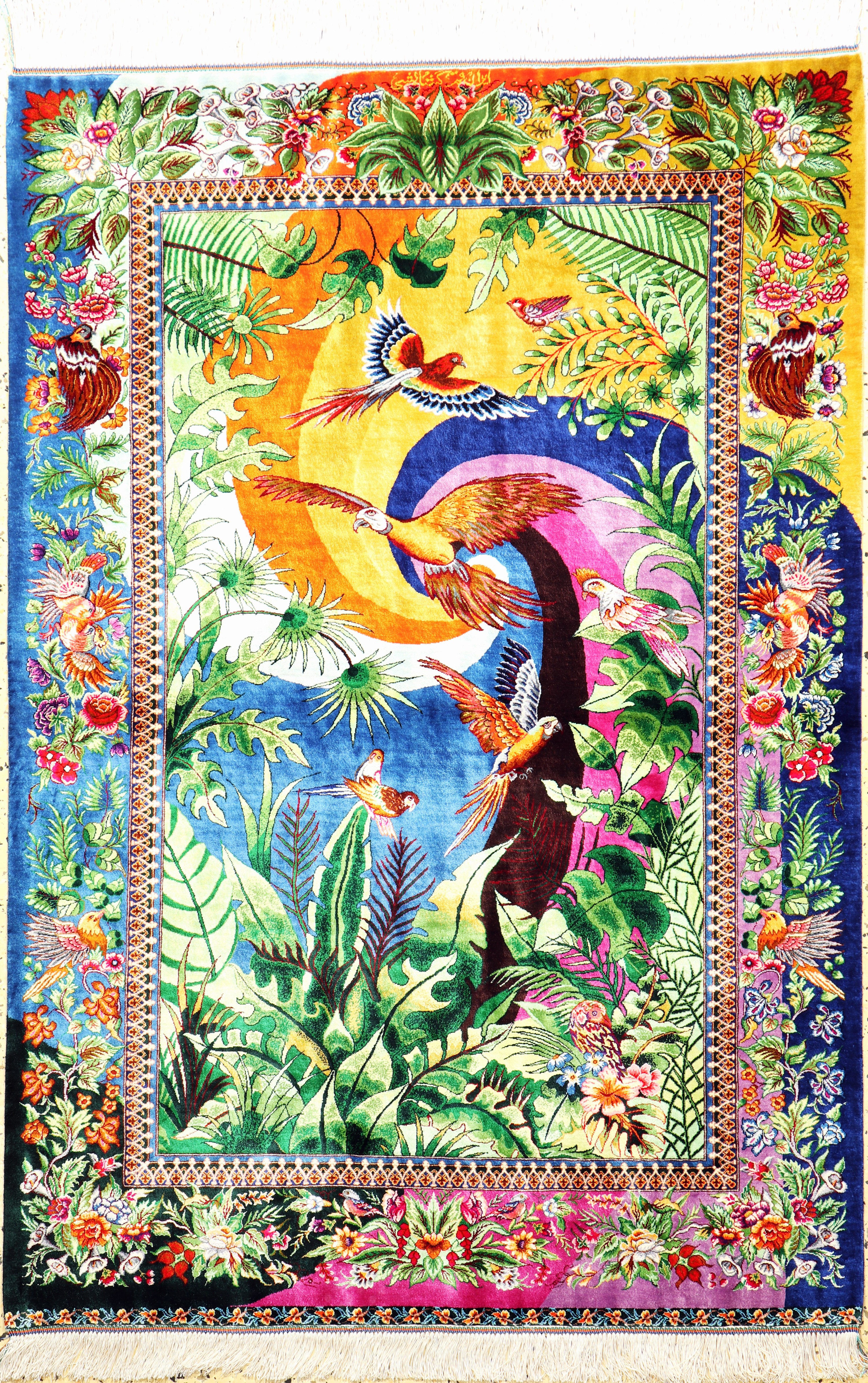 Image 27045860 - Ghom Seide fein signiert, Persien, ca. 20 Jahre, reine Naturseide, ca. 153 x 103 cm, ...