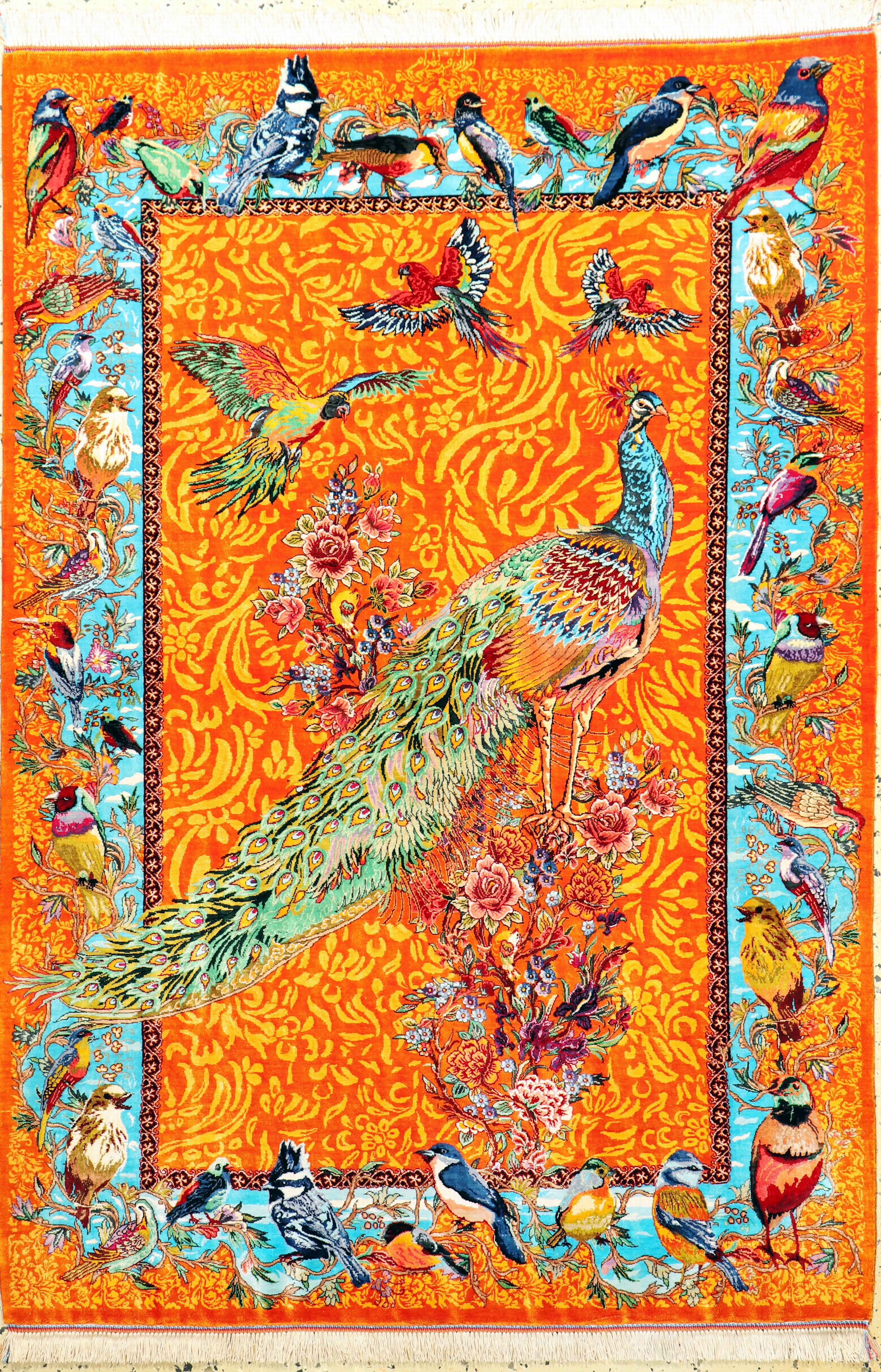 Image 27045862 - Ghom Seide fein signiert, Persien, ca. 20 Jahre, reine Naturseide, ca. 150 x 104 cm, ...