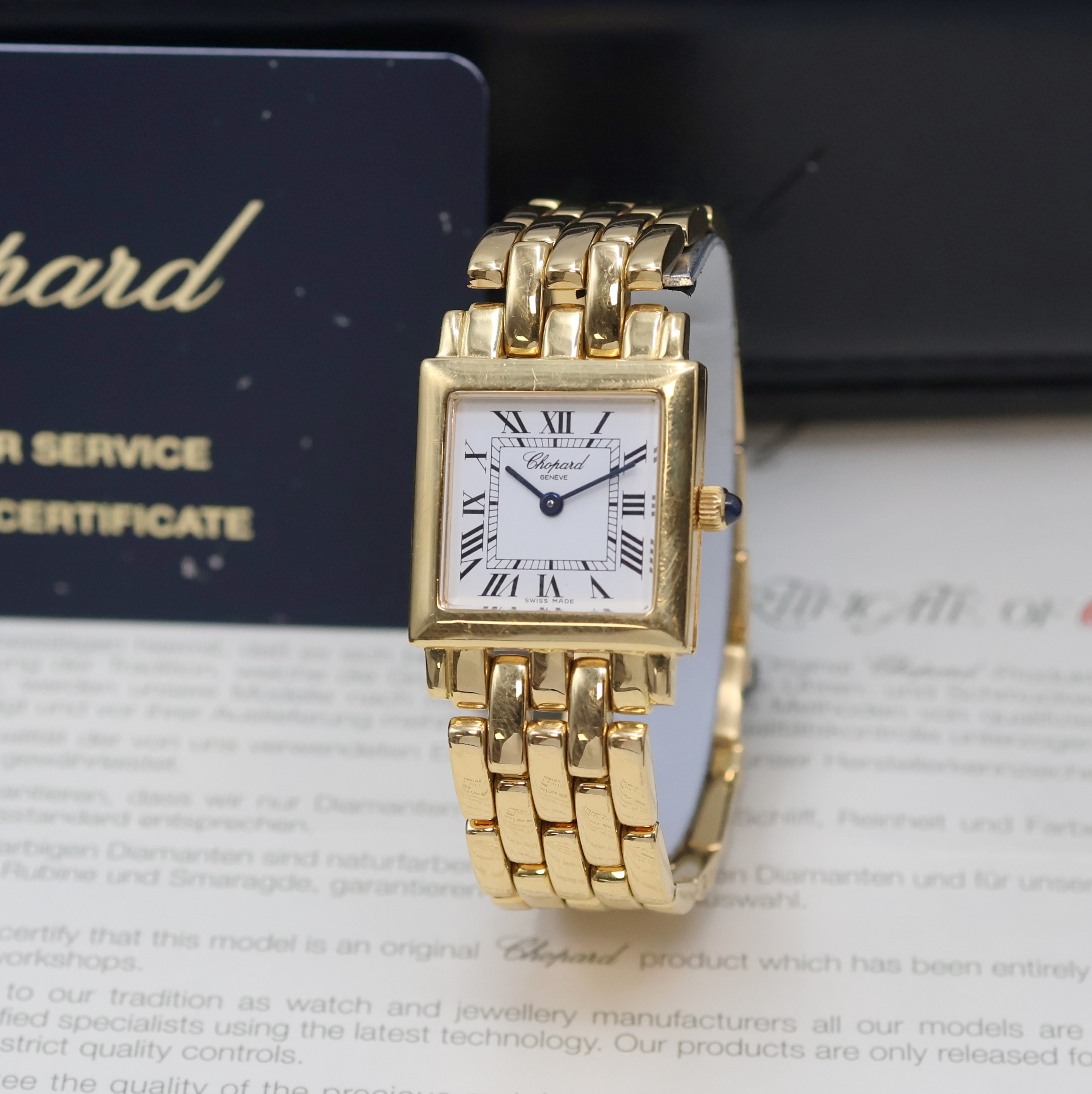 Image 27045866 - CHOPARD Damenarmbanduhr in GG 750/000 Referenz 11/7401, quarz, 2-teil. Geh. inkl. ...