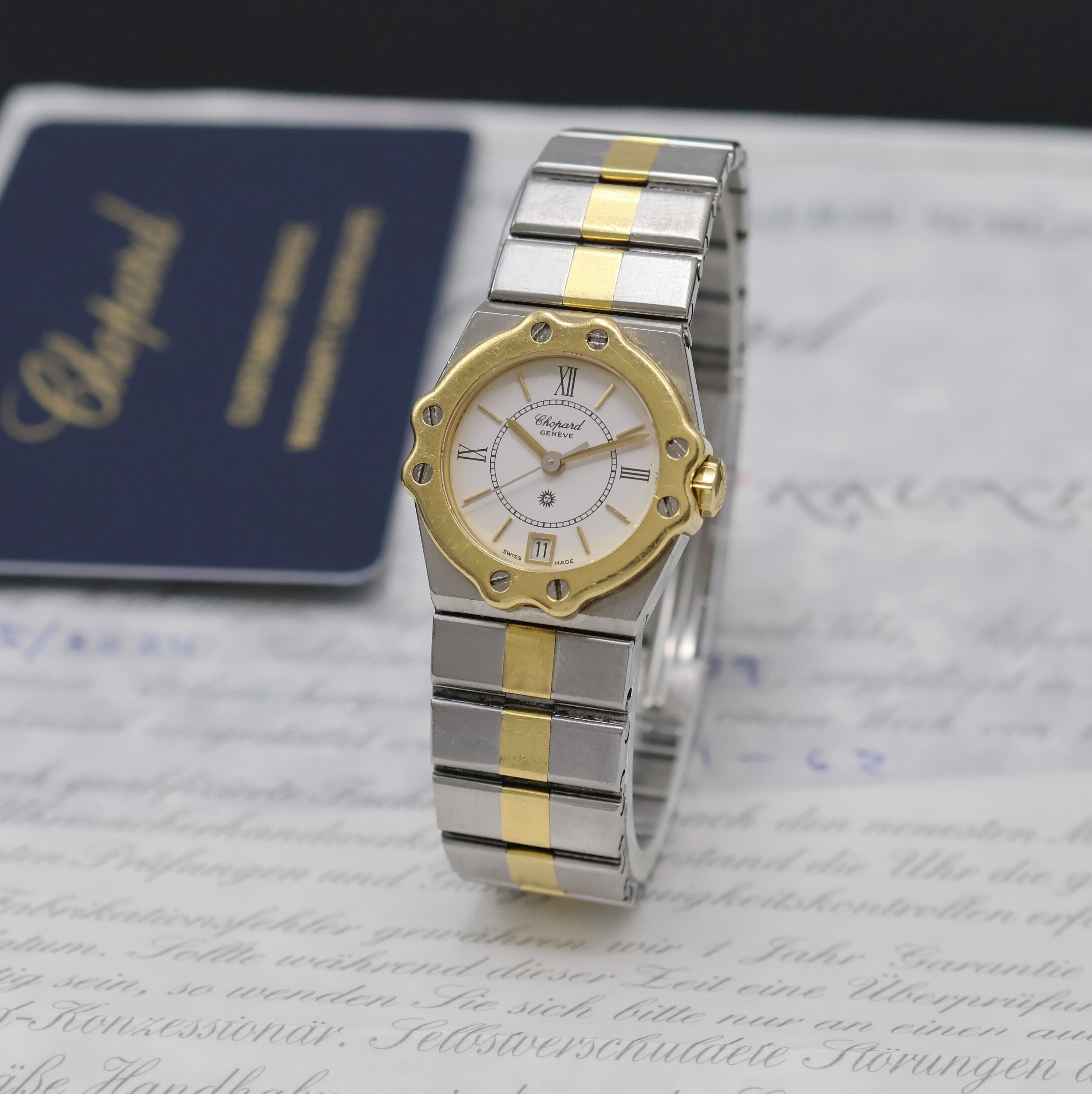 Image 27045868 - CHOPARD Damenarmbanduhr St. Moritz Referenz 8024, quarz, Edelstahl/Gold kombiniert inkl. ...