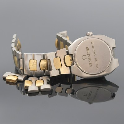 27045824b - OMEGA Seamaster Polaris in Titan/Gold Referenz 1960257/3960952, quarz, GG intarsiert, ...