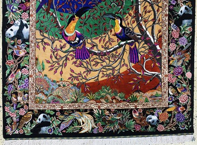 27045856b - Ghom Seide fein signiert, Persien, ca. 20 Jahre, reine Naturseide, ca. 155 x 100 cm, ...