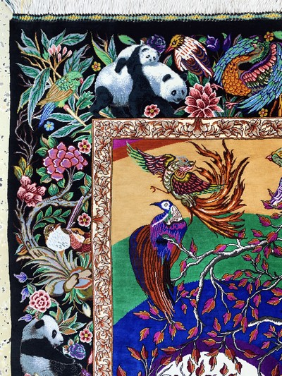 27045856e - Ghom Seide fein signiert, Persien, ca. 20 Jahre, reine Naturseide, ca. 155 x 100 cm, ...