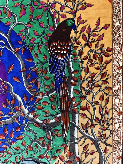 27045856f - Ghom Seide fein signiert, Persien, ca. 20 Jahre, reine Naturseide, ca. 155 x 100 cm, ...