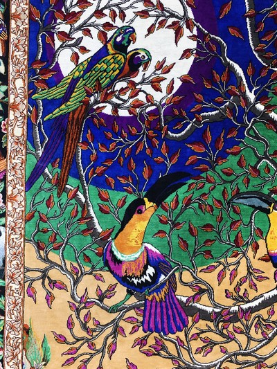 27045856g - Ghom Seide fein signiert, Persien, ca. 20 Jahre, reine Naturseide, ca. 155 x 100 cm, ...