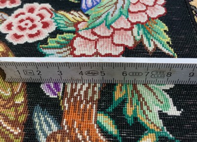 27045856k - Ghom Seide fein signiert, Persien, ca. 20 Jahre, reine Naturseide, ca. 155 x 100 cm, ...