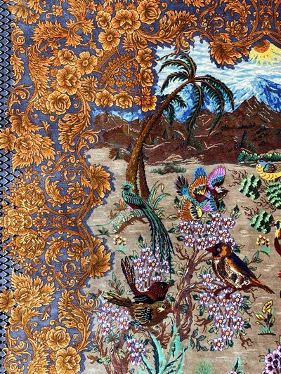 27045858e - Ghom Seide fein signiert, Persien, ca. 20 Jahre, reine Naturseide, ca. 150 x 100 cm, ...